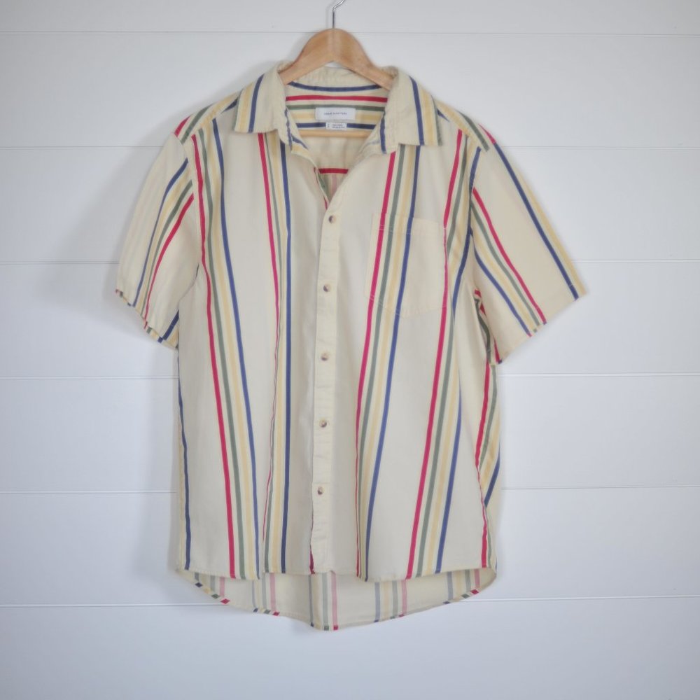 Urban Outfitters Striped Short Sleeve Button Down